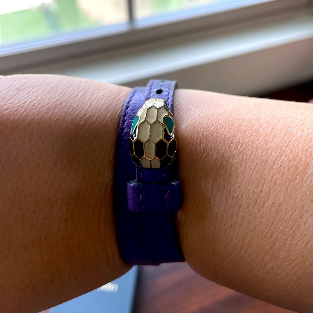 Bvlgari Serpenti Purple Leather Bracelet - Women | Color: Purple